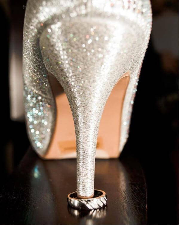 Wedding Ring on Shoe Heel