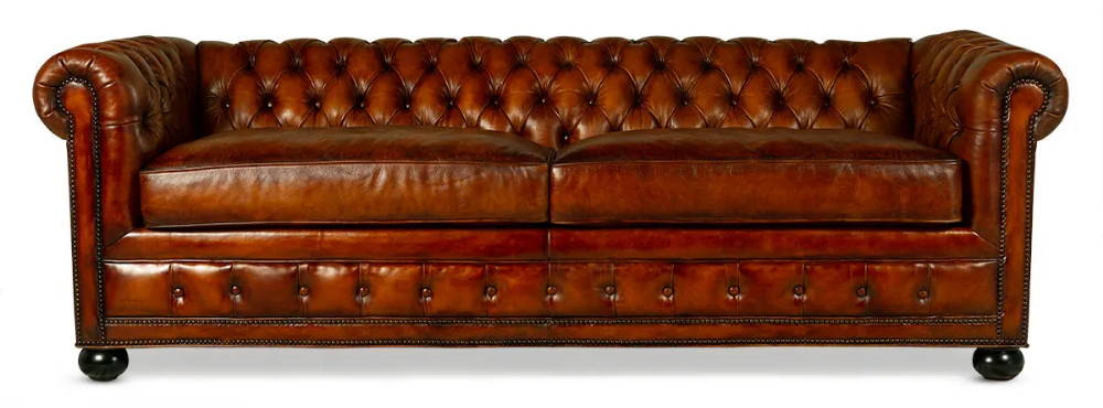 Custom Leather Chesterfield Sofa