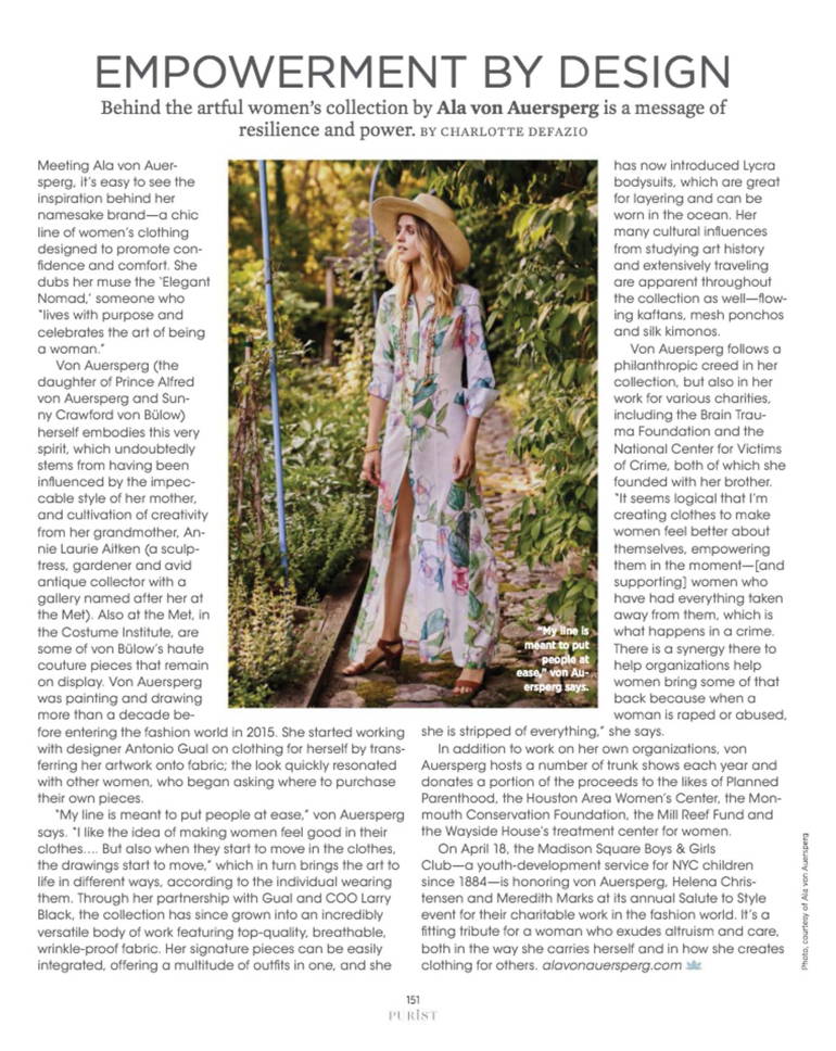 THE PURIST  July 2018 inside page 2