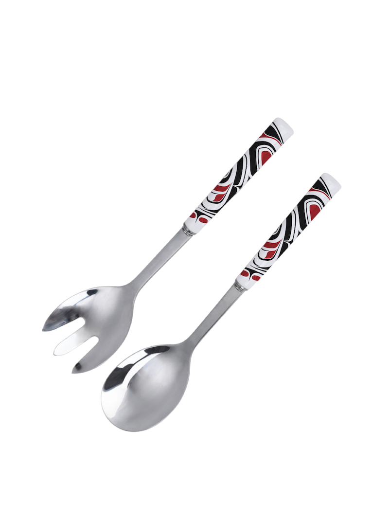 Stainless Steel Salad Server - Transforming Eagle