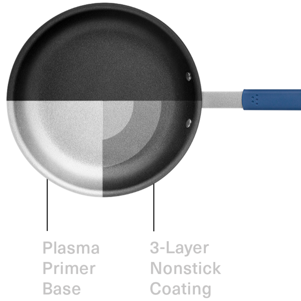 The Misen Nonstick Pan combines a high quality nonstick surface with a unique plasma primer that performs better than others.