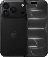 Black smartphone with three cameras and a sleek design.