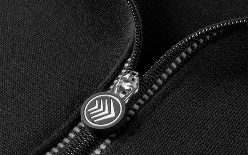 Merino Wool Pullover zipper detail