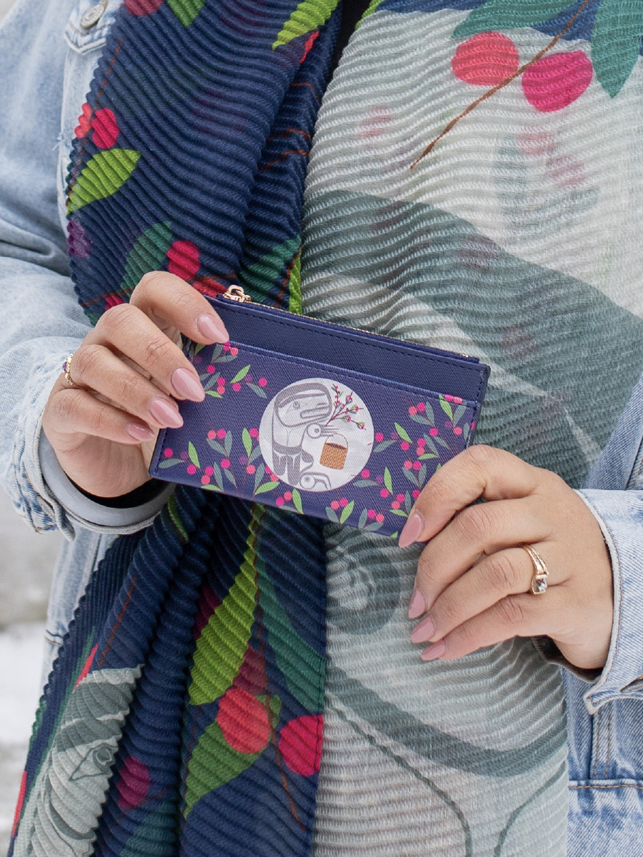 Berry Picker in The Moon Zippered Card Wallet by Allan Weir