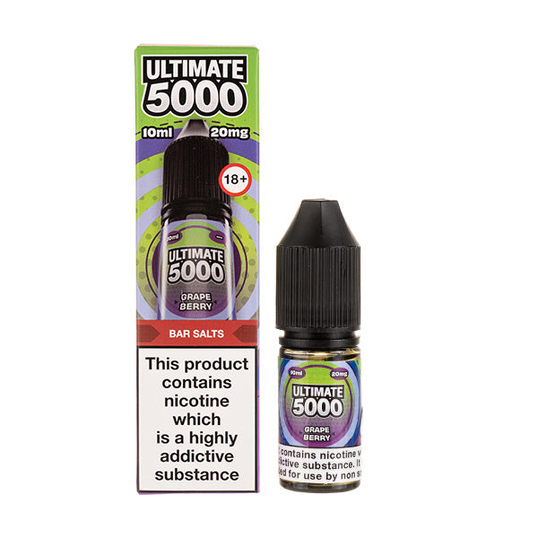 A picture of Grape Berry Nic Salt E-Liquid by Ultimate 5000 Bar Salt