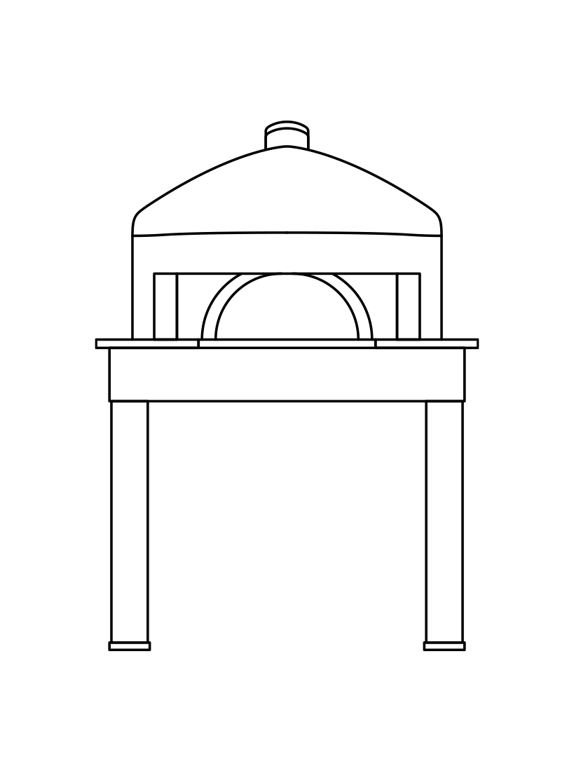 Angolare dimensioned drawing