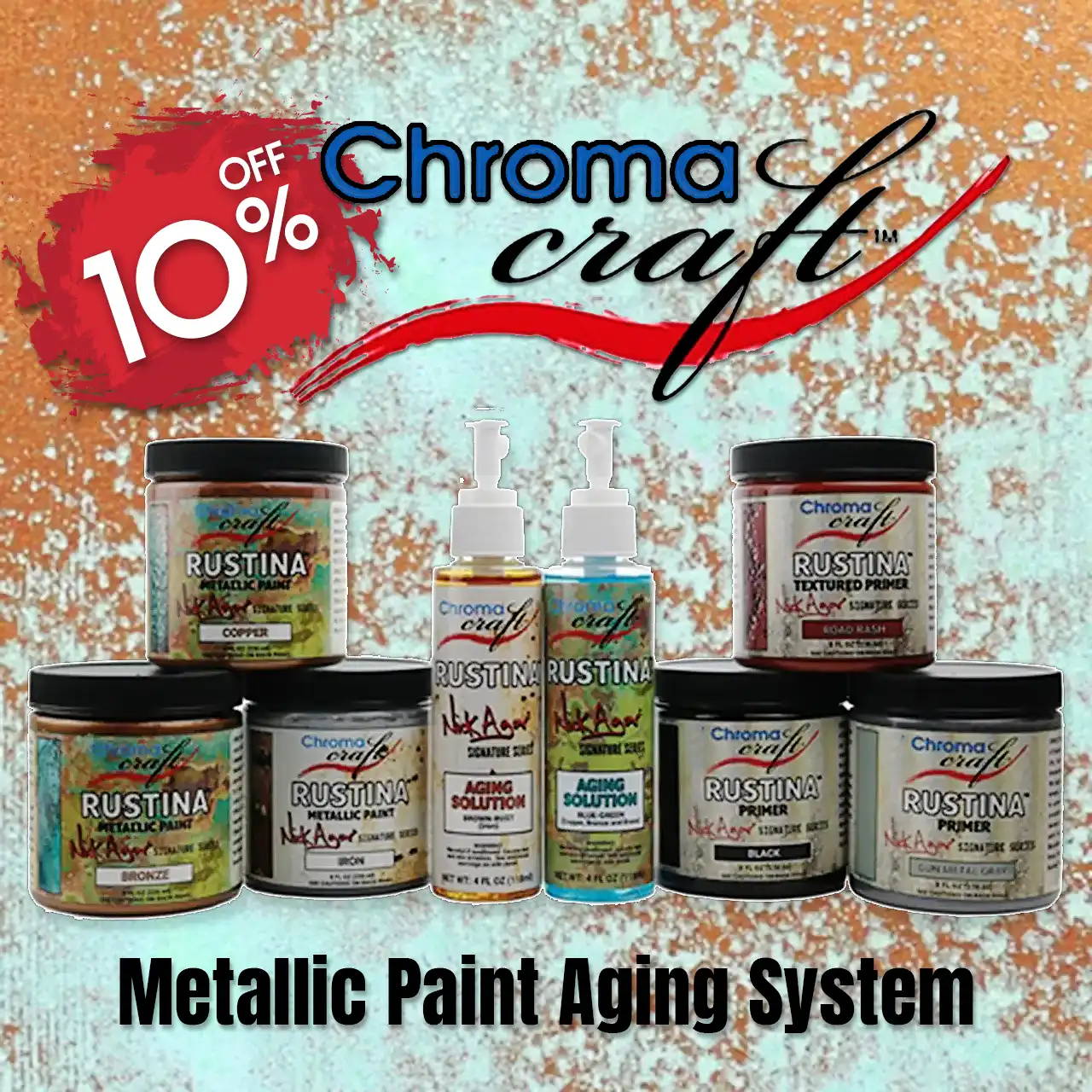 10% Off Chromacraft Rustina Metallic Paints 