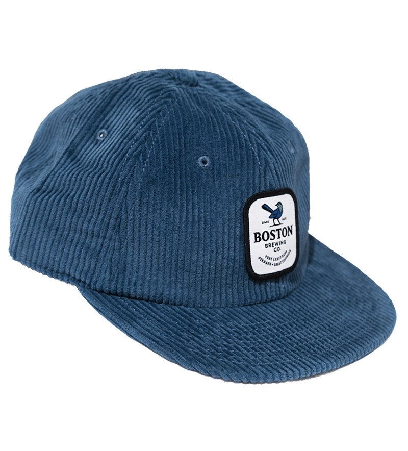 Atlantic green corduroy Boston Brewing Co. cap with a woven patch