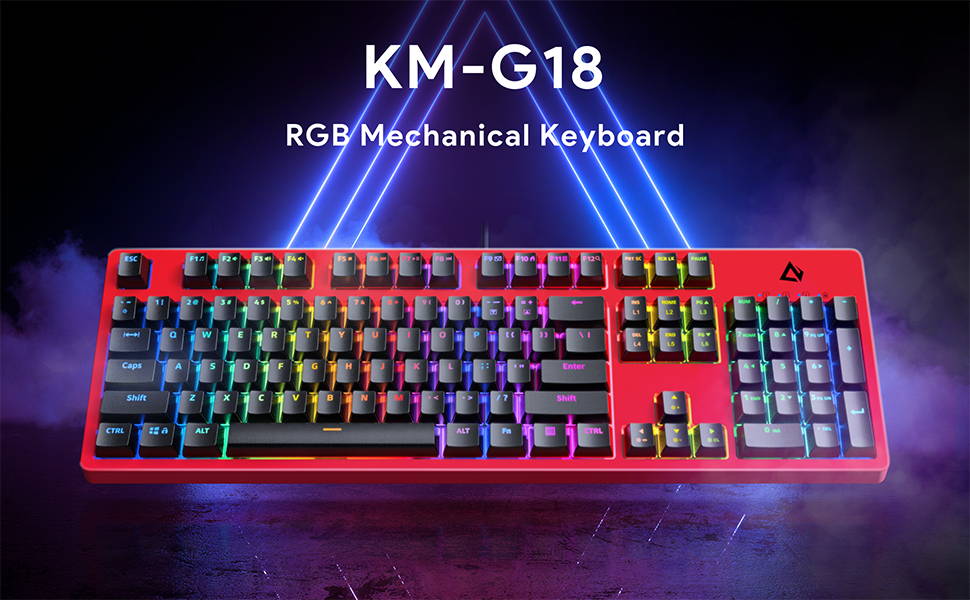 Clavier mécanique filaire Aukey RGB KM-G12 - Switch Rouge (Vendeur Tiers) –