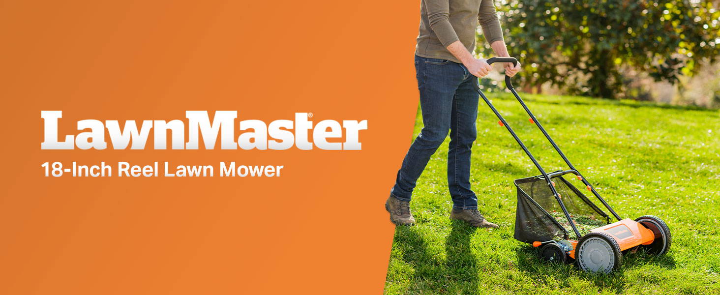 LawnMaster 18” 5-Blade Push Reel Mower