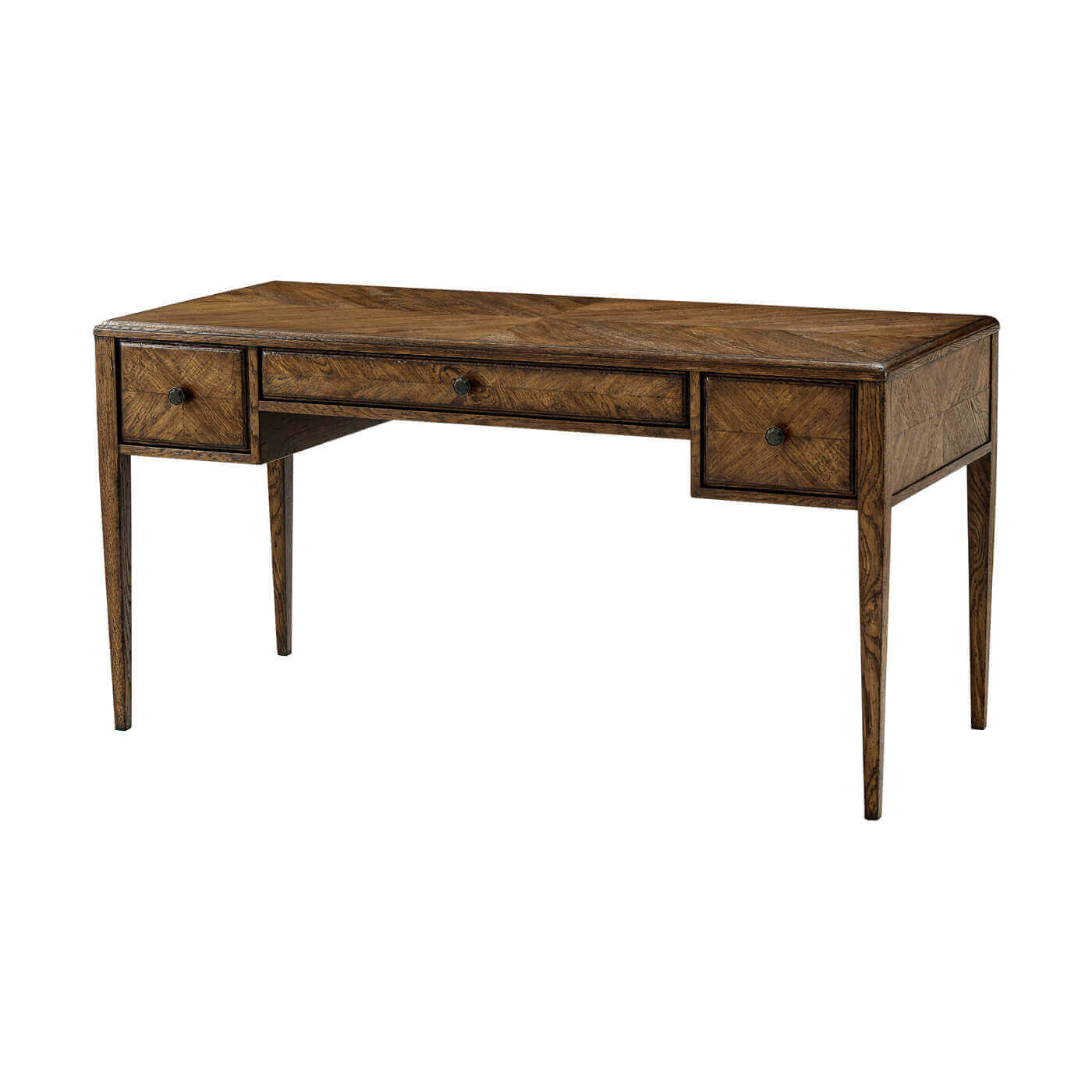 Italian NeoClassic Oak Parquetry Desk