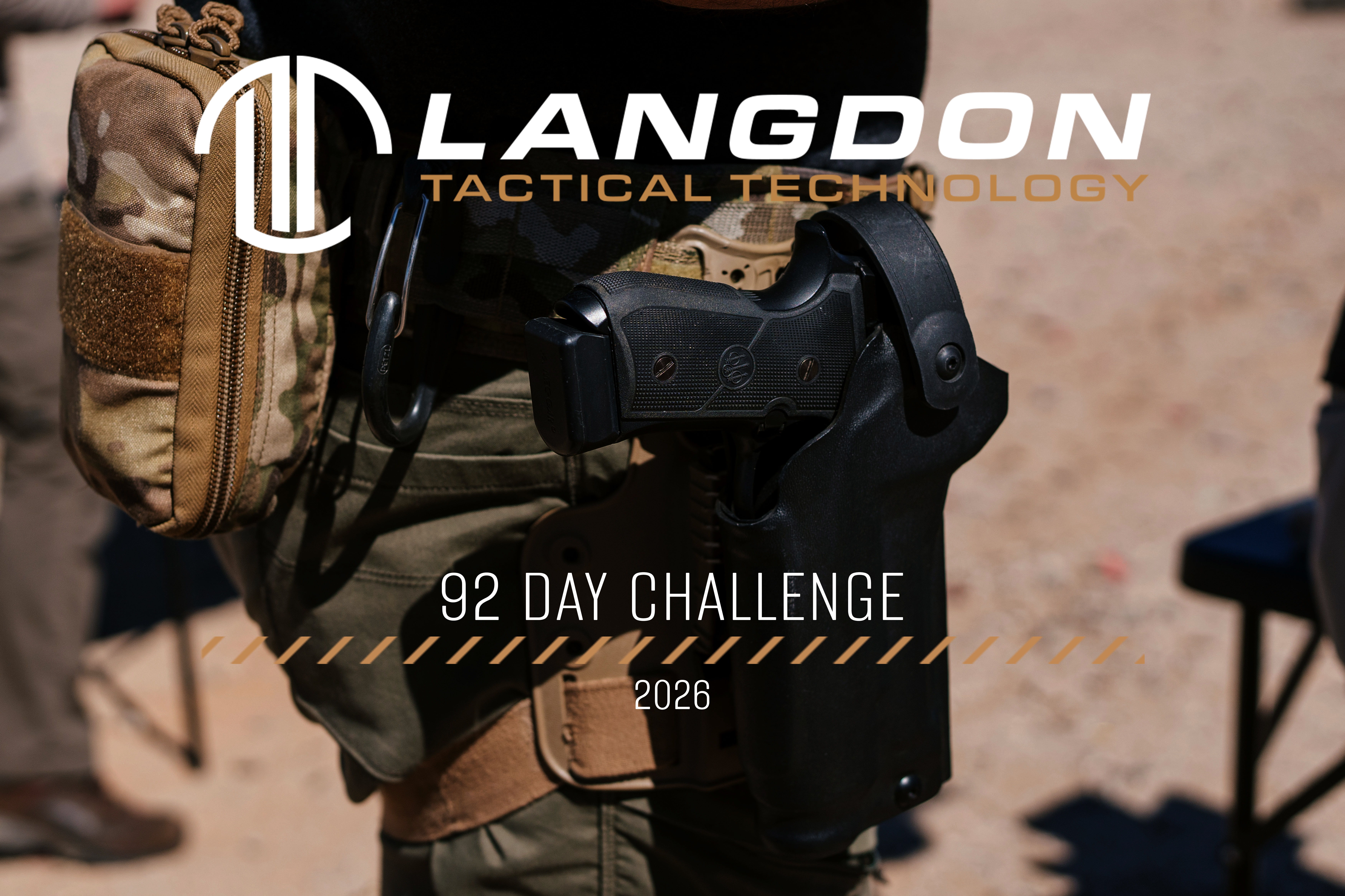 Langdon Tactical Ernest Langdon Elite II Blackout in holster for LTT 92 Day