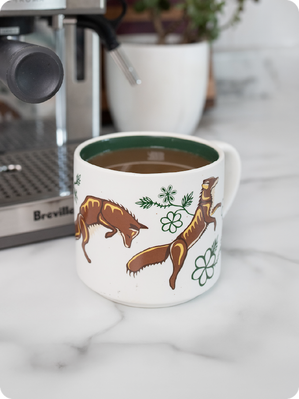 Foxes (Wagooshna) 16oz Ceramic Mug by Storm Angeconeb, Lac Seul First Nation, Ojibwe