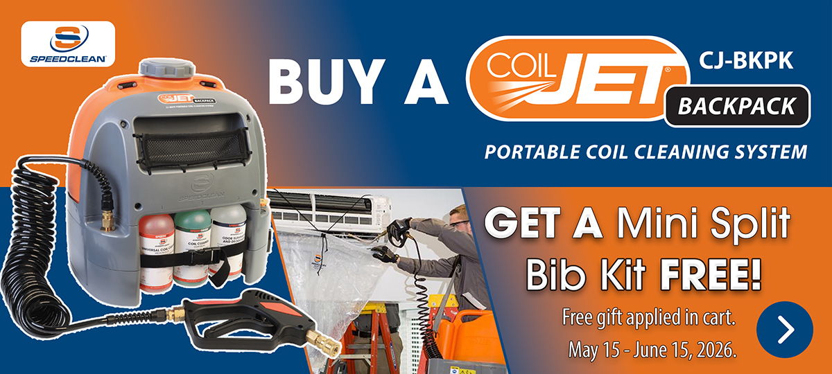 Buy a CJ-BKPK, get an MSB-KIT Mini-Split Bib Kit FREE May 15-31, 2026.
