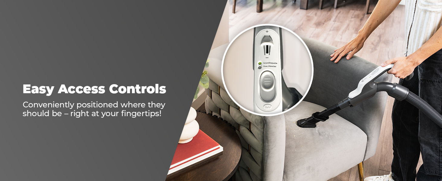 Easy access controls, conveniently positioned for user comfort and functionality.