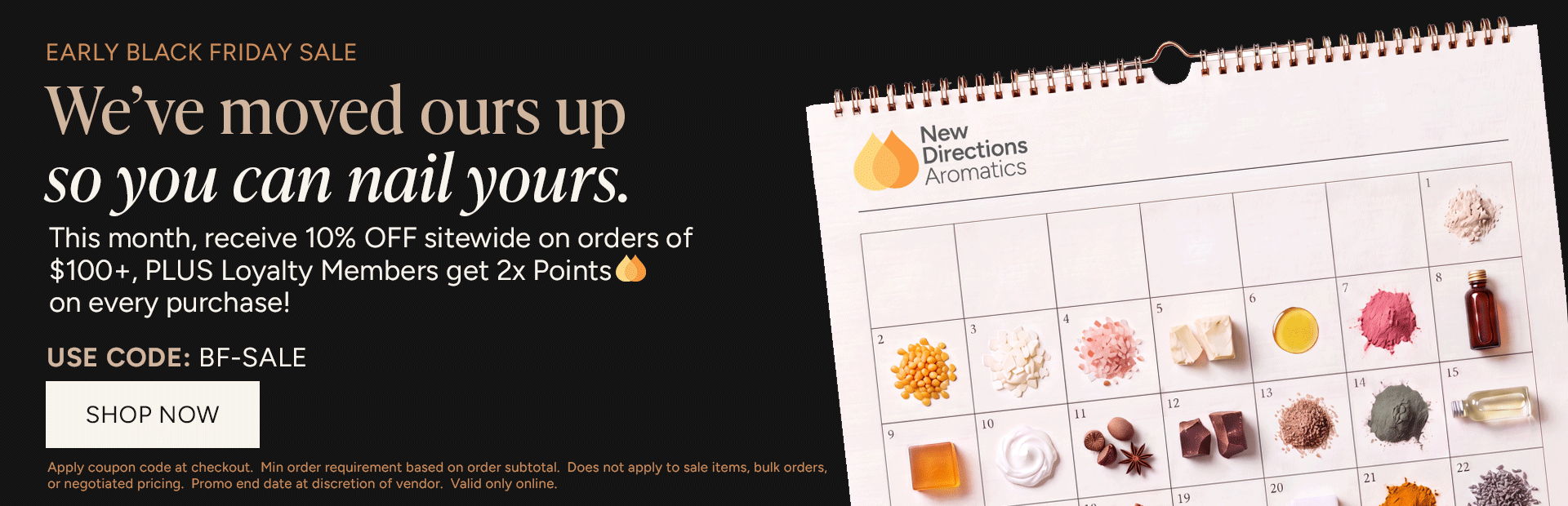 Calendar with various colors and textures representing different items or materials.