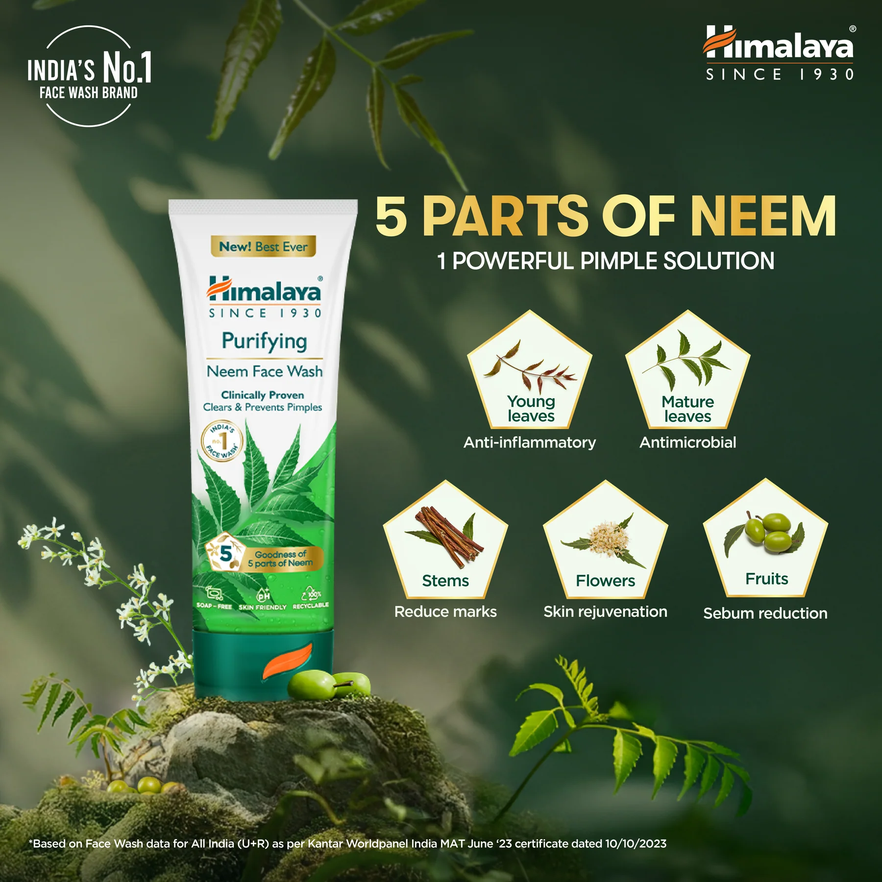 5 parts of neem facewash