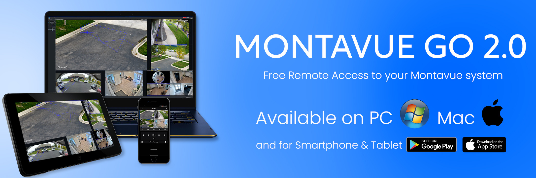MontavueGo Mobile app for computer, cell phone, and tablets