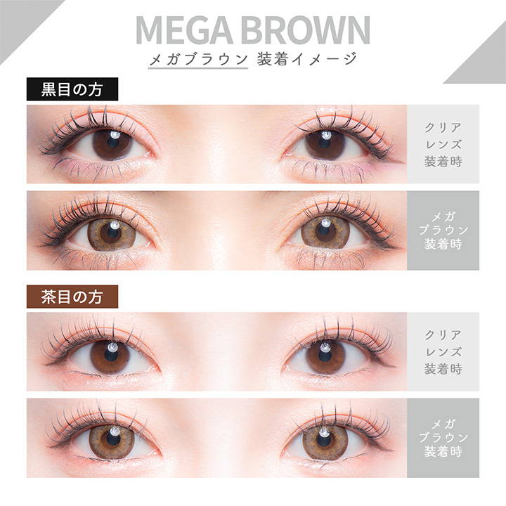 メガブラウン(MEGA BROWN)の装用写真|カラーズワンデー colors1d カラコン カラーコンタクト