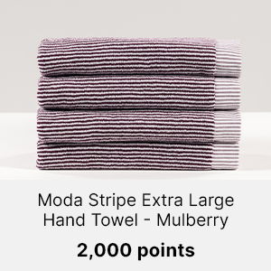 Moda Stripe Extra Large Hand Towel in Mulberry. Redeem with 2,000 points.