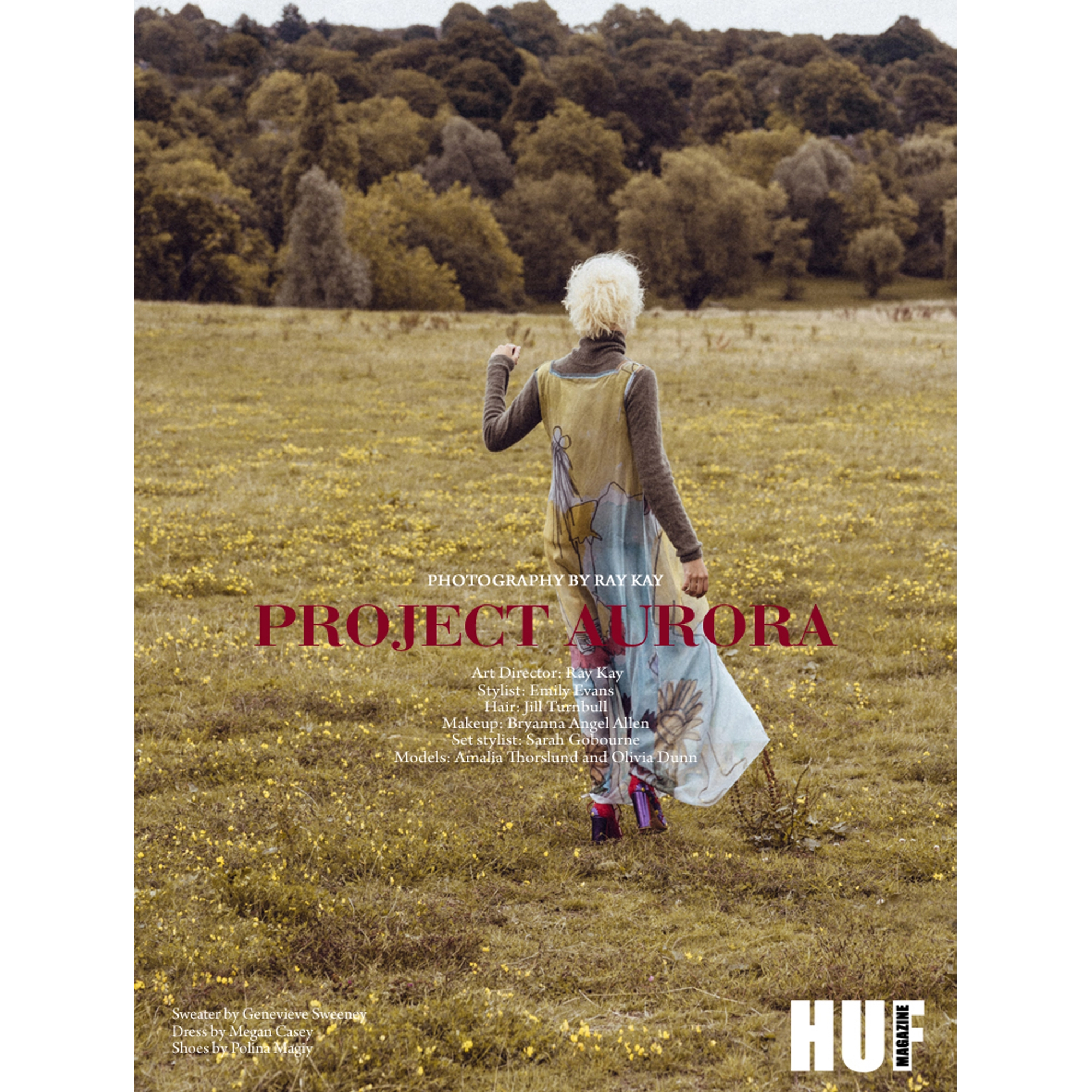 huf project aurora  magazine where Jill Turnbull was a lead hair stylist