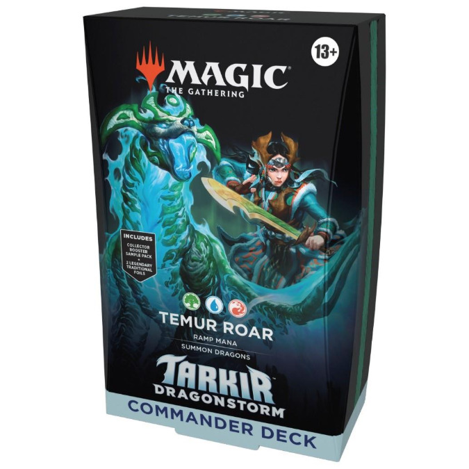 Magic: The Gathering Temur Roar Commander Deck packaging design.