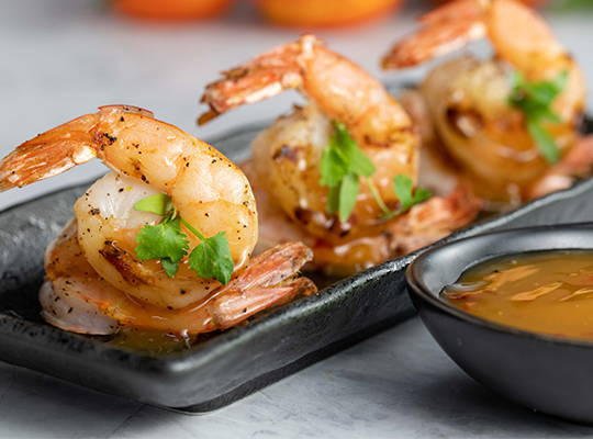 Image of Pixie Tangerine Glazed Grilled Shrimp