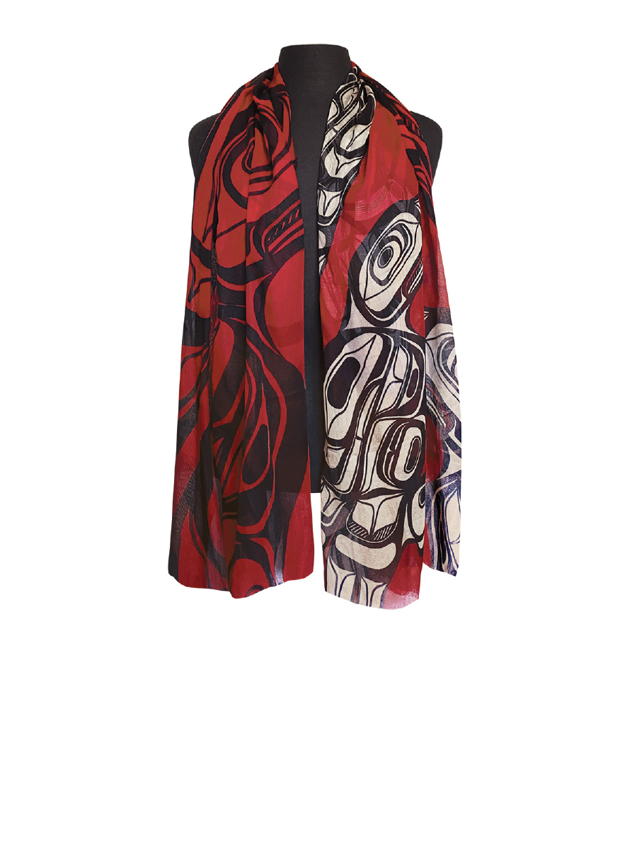 Eagle Signature Scarf by Corey Bulpitt, Haida