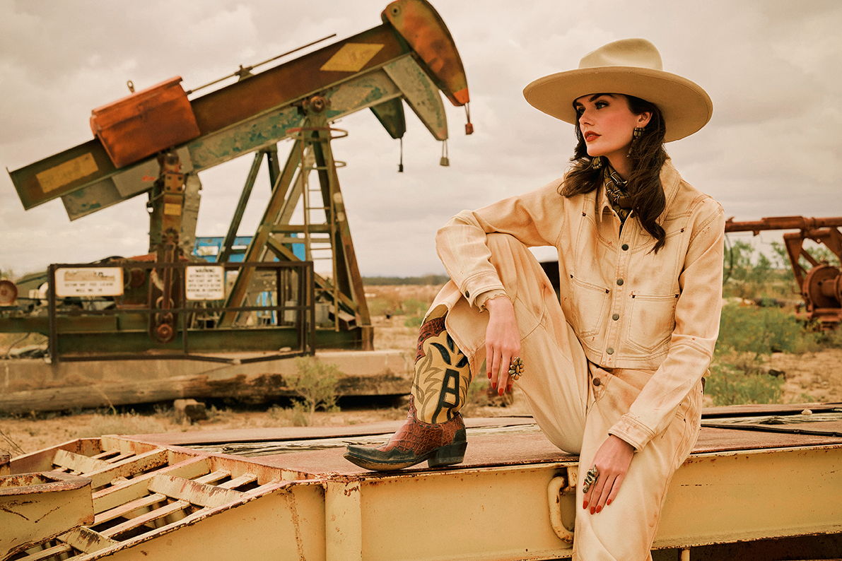 Hitch & Haul Jacket and Pant with the Eagle Ford Boot and Double D Ranch accessories.