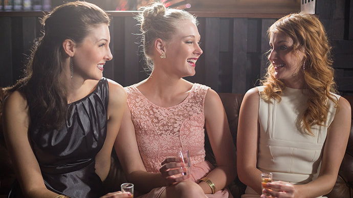 Young women with healthy hair