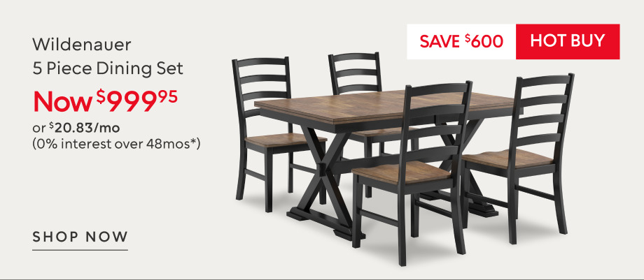 Wildanauer 5 Piece Dining Set now $999.95 Save $600