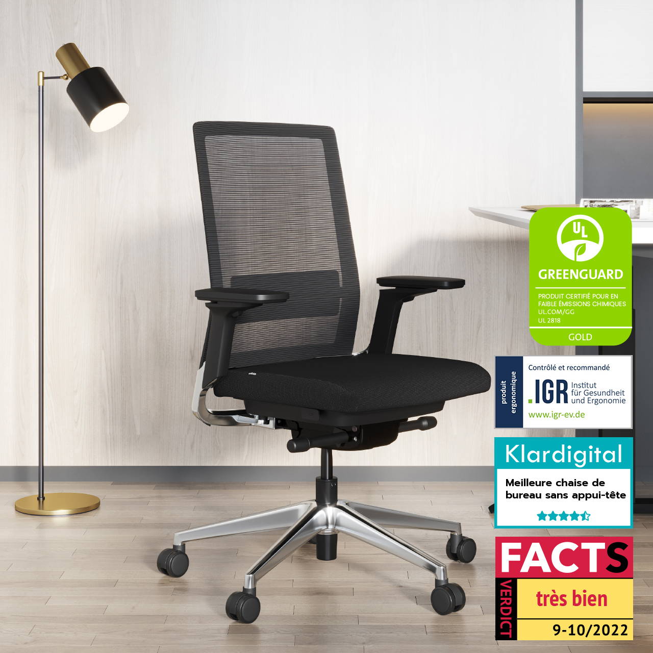 La chaise de bureau ergonomique Active