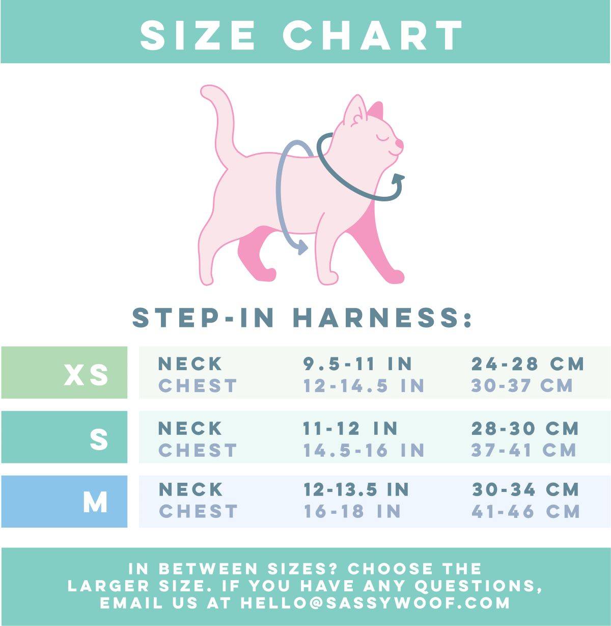 find your size Sassy Woof