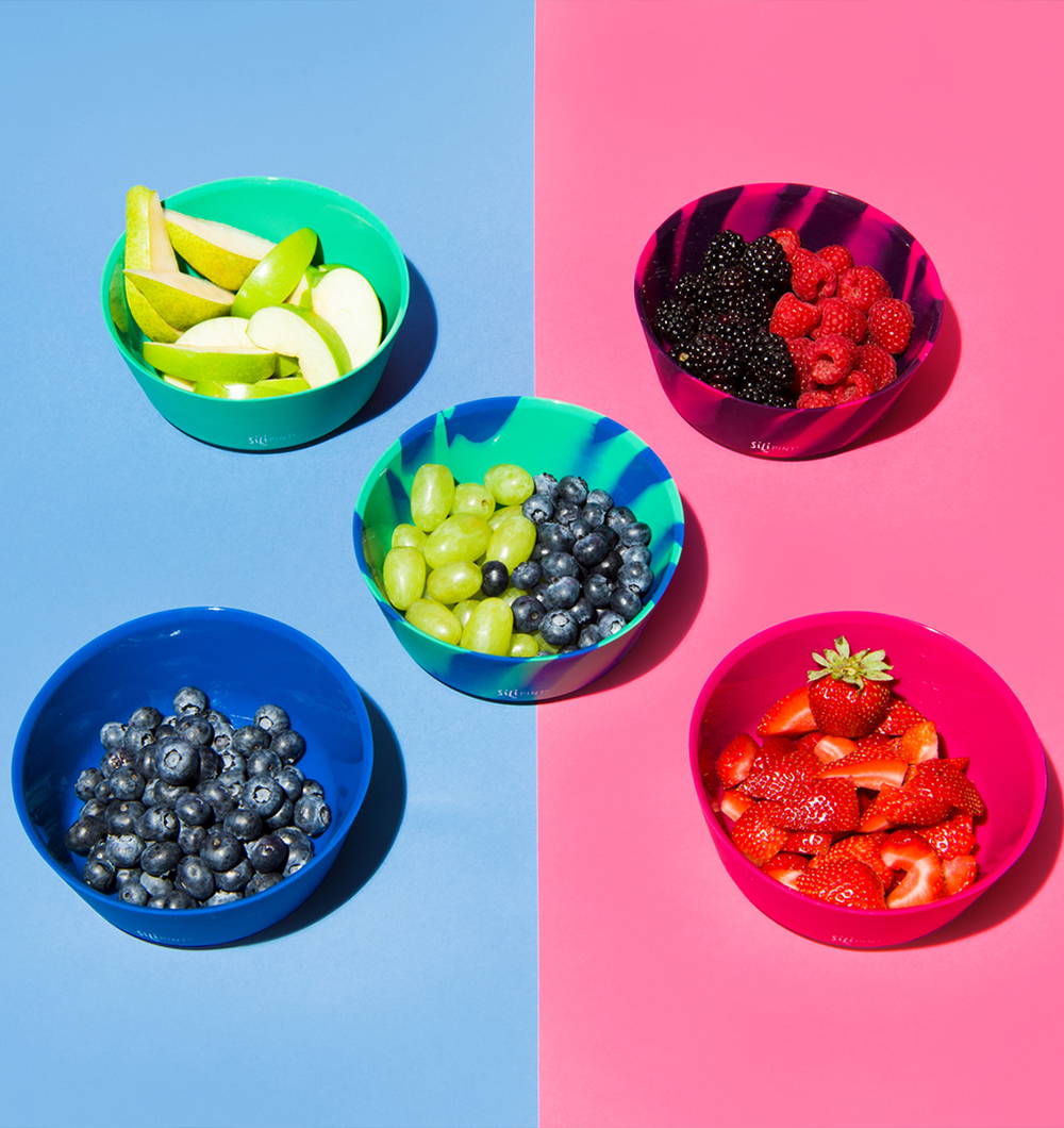 Silipint bowls with fruit