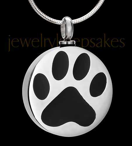 Stainless Steel Dog Pawed Pet Cremation Jewelry