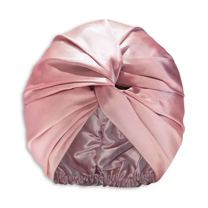a pink silk bonnet