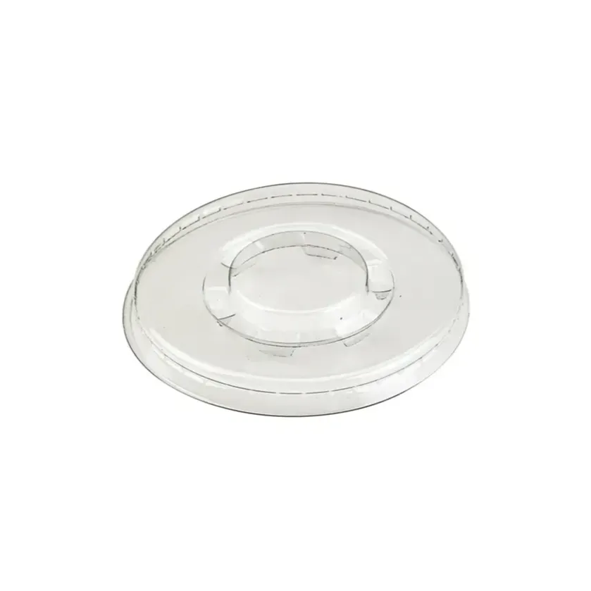 A clear sauce cup lid