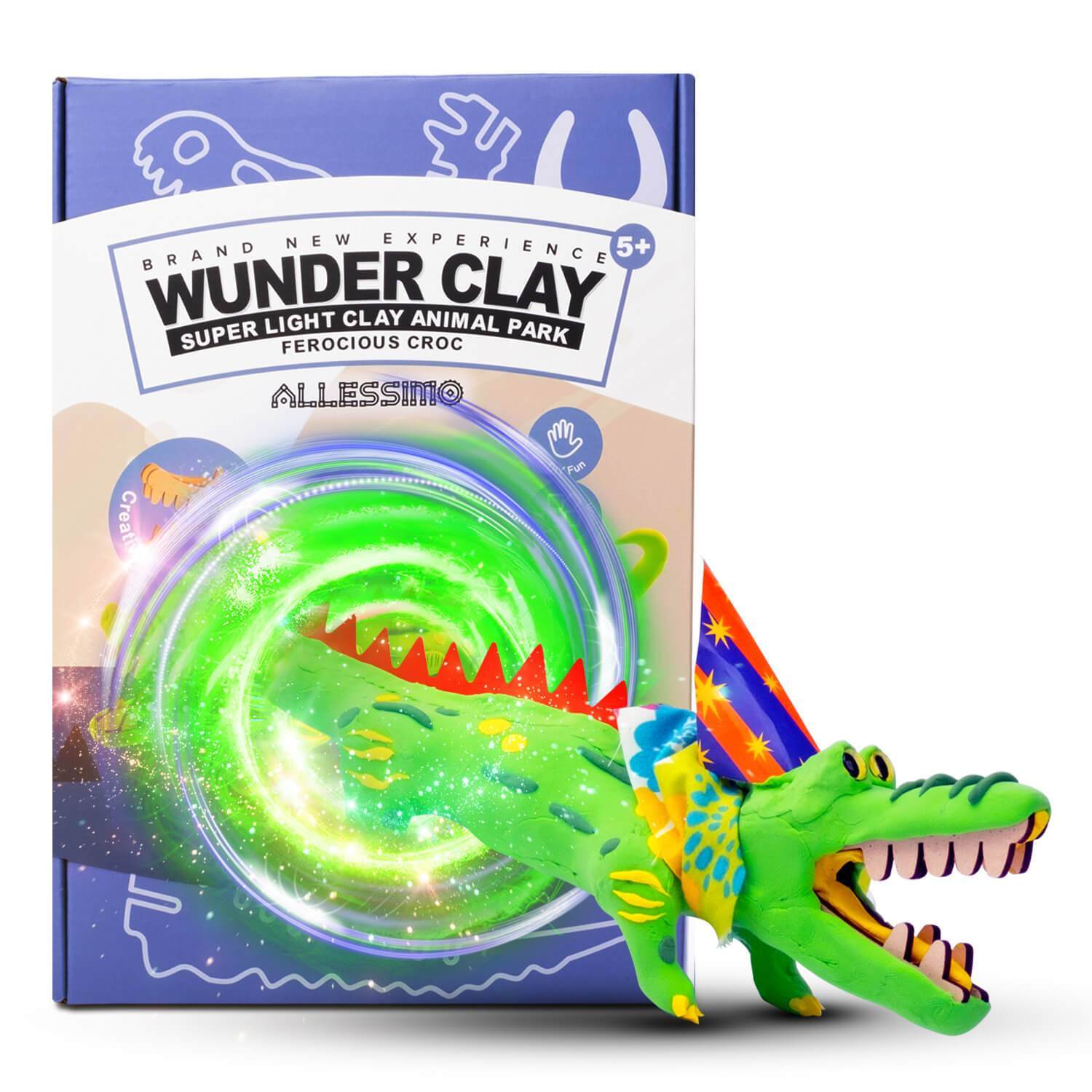 3D Clay Puzzle T-Rex Model Clay Kit for Kids Boys Girls l Build 3D Jigsaw Assembly Puzzles Allessimo WunderClay for Ages 5+ STEM and STEAM Learning