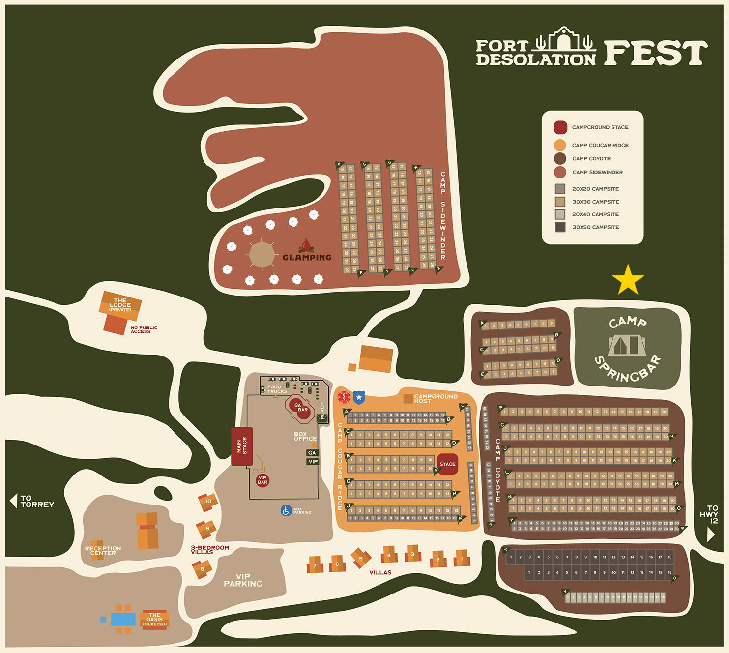 Fort Desolation Map