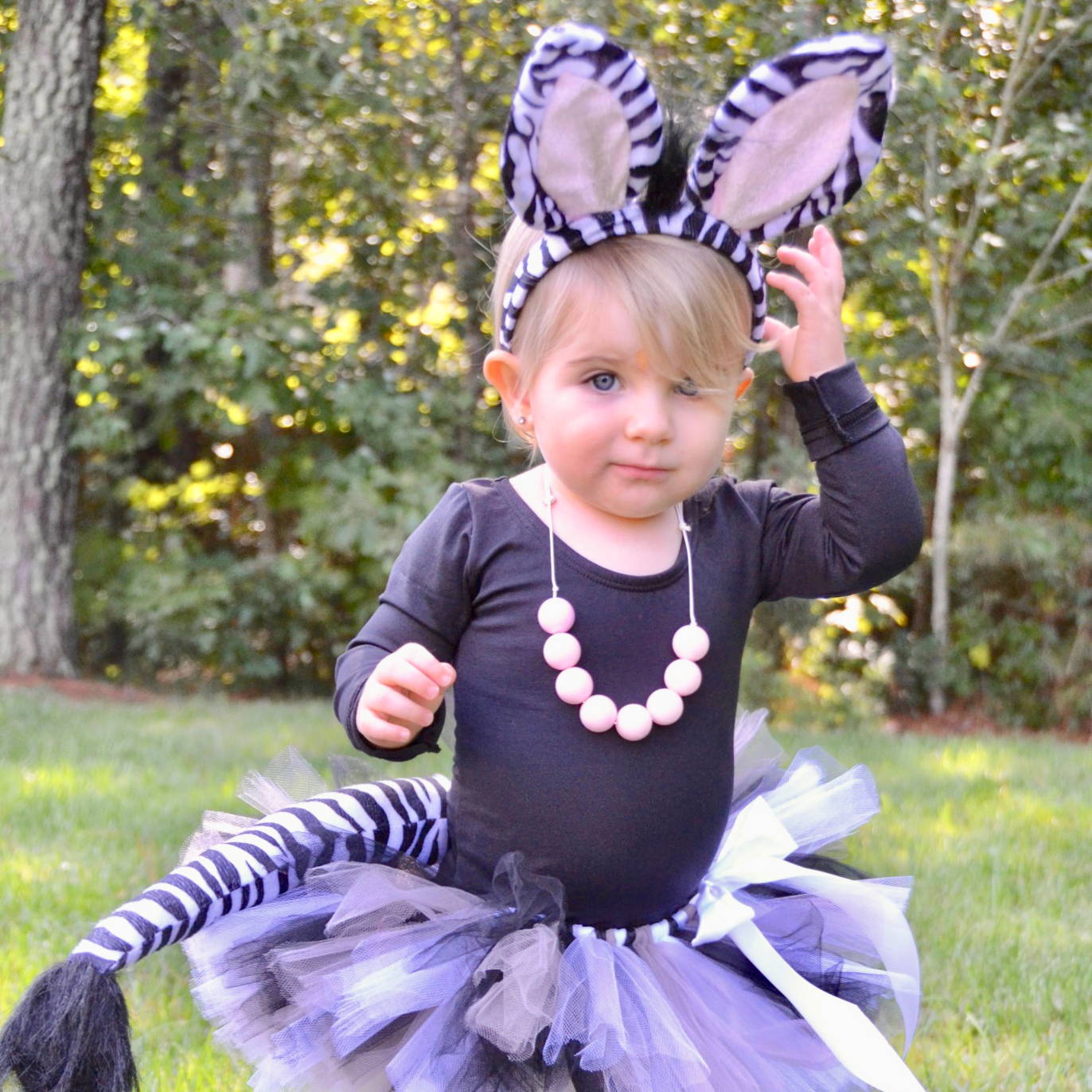 Zebra Halloween Costume for Girls in Lilac/Light Purple – Leotard Boutique