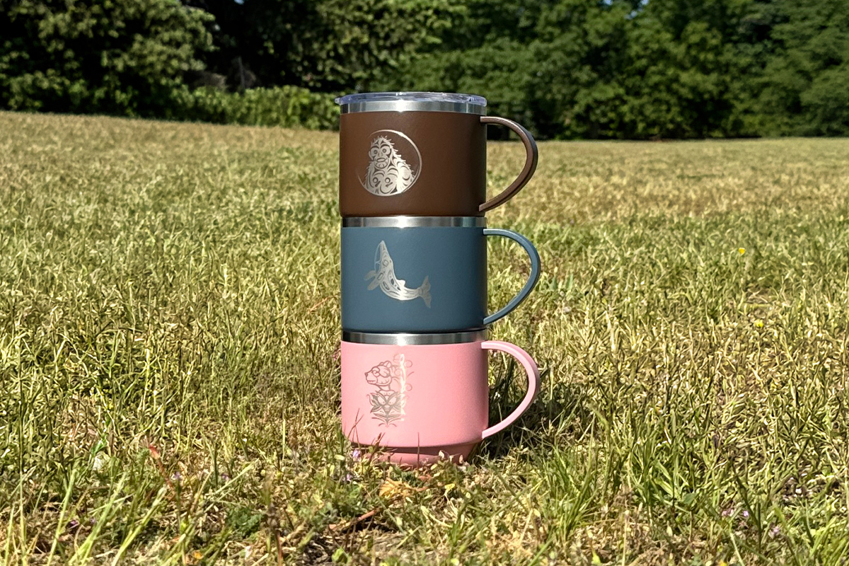 Stackable Travel Mugs 11oz featuring Indigenous artwork — Native Northwest