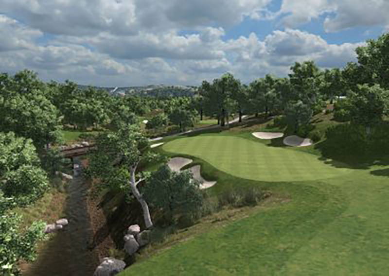 A golf course on the E6 Connect simulation software
