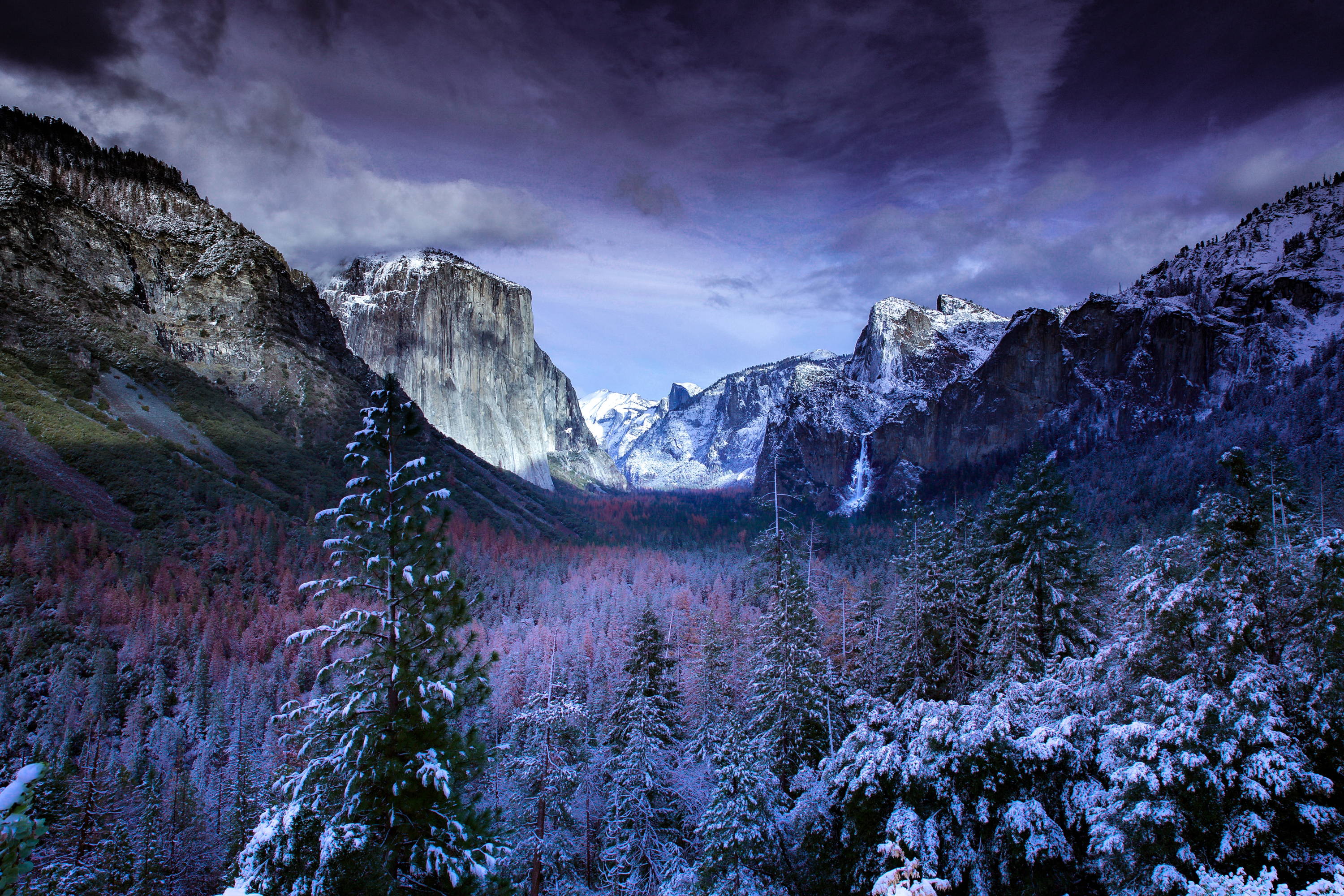 Yosemite National Park in winter time.