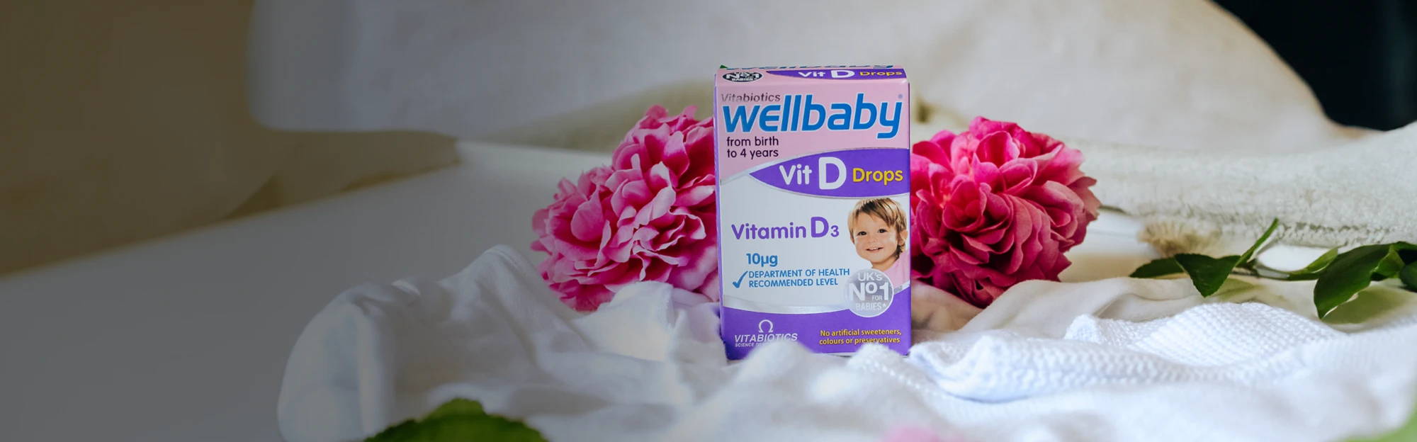  Getting Vitamin D into your baby’s diet isn’t always a fairy tale. But with Wellbaby Vitamin D Drops, we’ve taken a leaf out of Goldilocks’ book – not too much, not too little, just the right amount of Vitamin D as recommended by the UK Department of Health. 