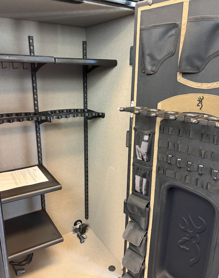 BROWNING GRAND 33 gun safe exterior with sale price tag on door - SES spring cleaning sale