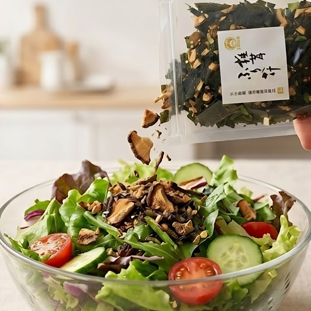 Furikake on salad