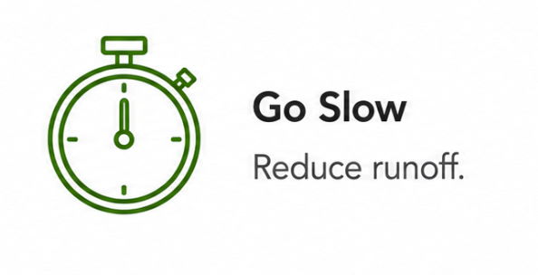 Green stopwatch icon with text: 