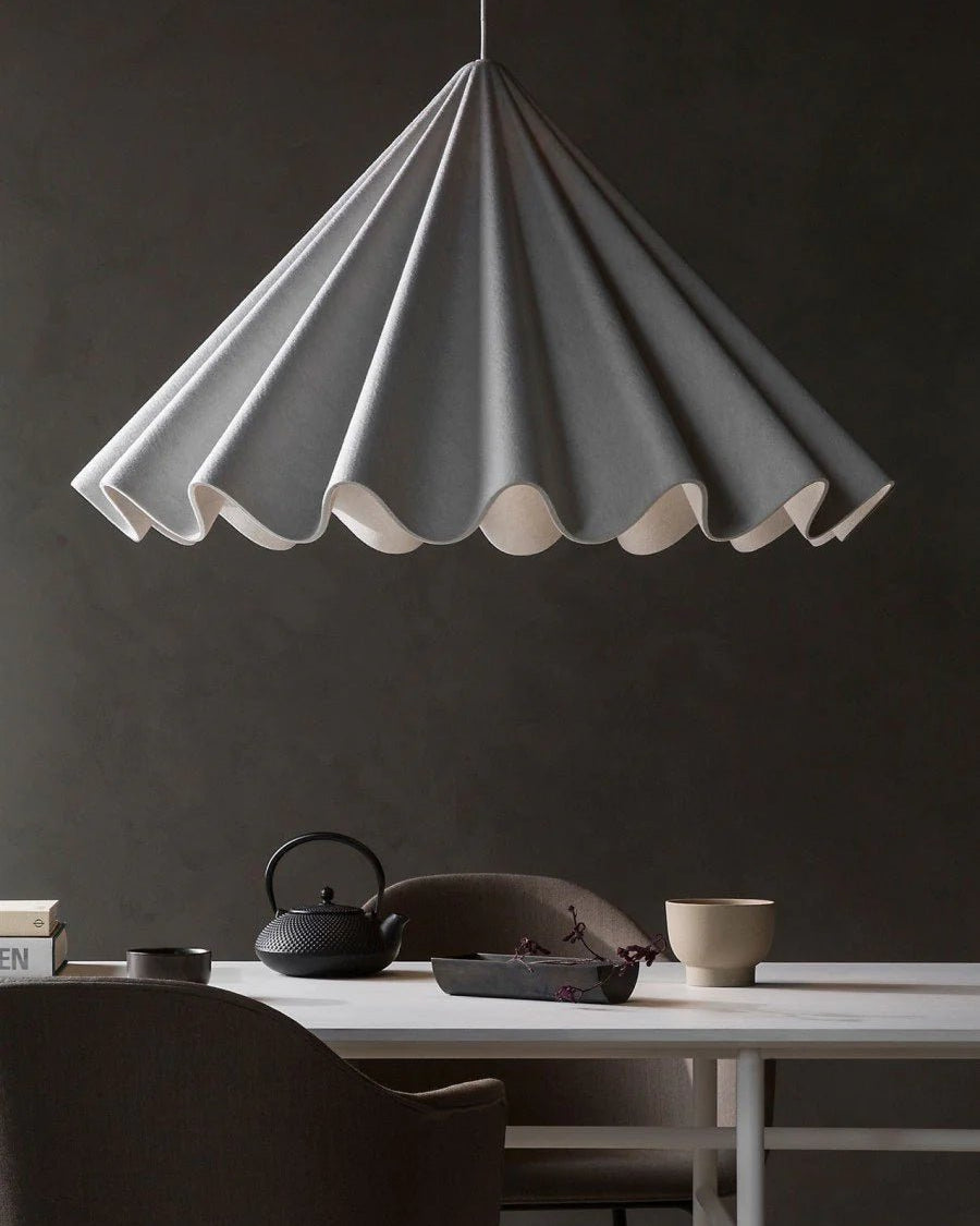 Minimalist Pleated Cone Pendant | Dancing-Lighting Collective