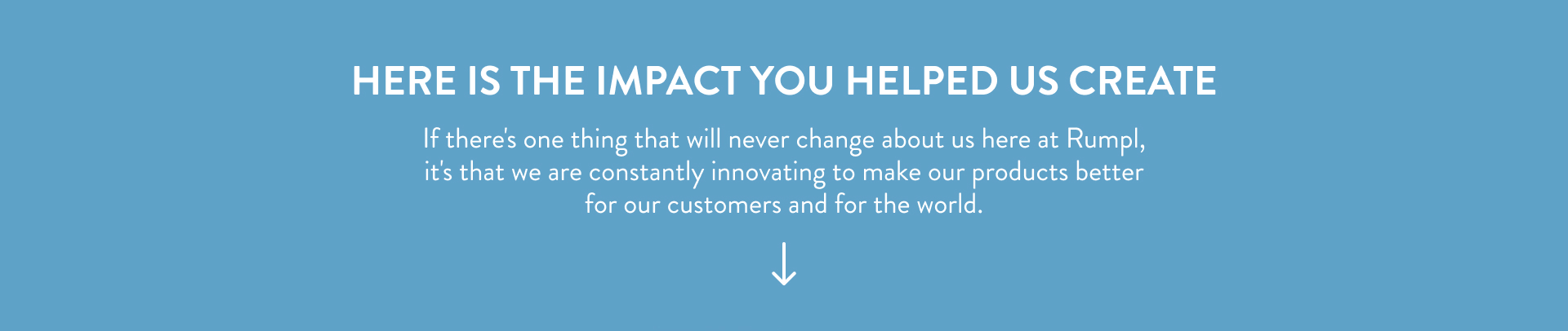 Here is the Impact you Helped us Create.