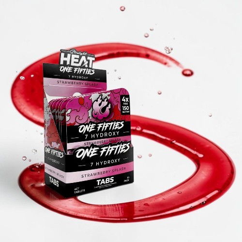 Box of dietary supplement surrounded by red liquid splash.